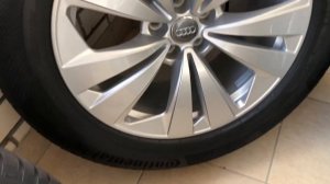 Диски кованые 4M8 601 025 R19 для Ауди Q7(4m)/Q8 в сборе с зимними шинами Continental TS 850P