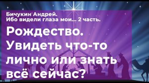 Ибо видели глаза мои. 2ч.: Увидеть что-то своими глазами или знать всё сейчас?  Бичукин Андрей.