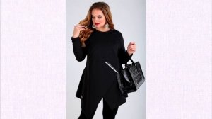 Модные женские туники больших размеров 2023. Фото стильных туник для полных женщин.