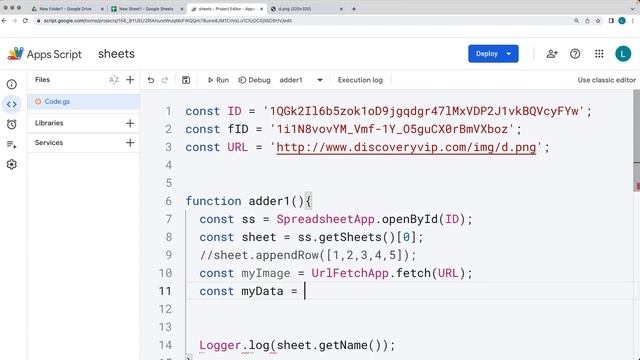 Common Coding Examples for Google Apps Script Files and Folders Google Apps Script Images and Files