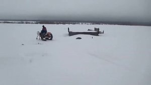 снегоход из бензопилы урал (перезалив)