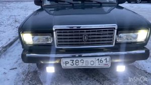 VAZ 2107 на LED СВЕТЕ В 2 этажа + ходовые огни встроенные в поворотники ( поворотники работают )