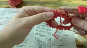 ТУНИССКОЕ ВЯЗАНИЕ* способ соединения, при вязании по кругу,крючком на леске