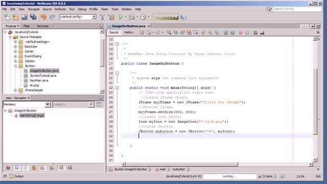 How to add image on Jbutton in Java Swing programing for beginners смотреть онлайн