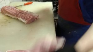 Нож сталь д2 по свинине нарезка.