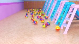 Binkie TV - Funny Jumping Ball & Playground Slide - Count Numbers for Kids