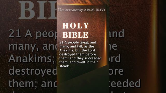 Deuteronomy 2:18-23 (KJV)