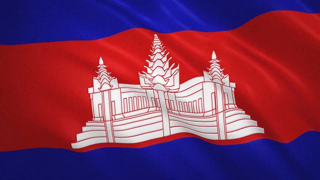 Развевающийся флаг Камбоджи / Waving Flag of Cambodia смотреть онлайн