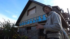 Строю дом. Часть 3. ДОМ ИЗ ПОЛИСТИРОЛБЕТОННЫХ БЛОКОВ. Обрешетка под фасадные панели.