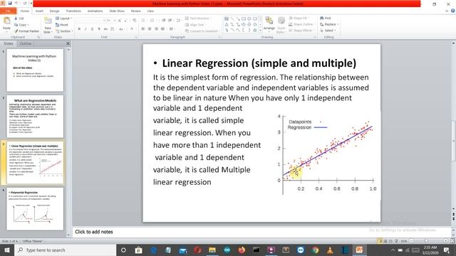 Machine Learning with Python video 11: What are Regression Model