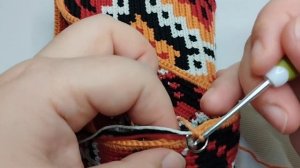 Сумка crossbody крючком, жаккард крючком, Tapestry crochet Crossbody bag, Wayuu Mochila bag