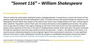 Poet's Corner - "Sonnet 116" by William Shakespeare (Renaissance Period)