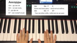 Океан Єльзи - Обійми мене. Легко на фортепиано. Простые аккорды❤️