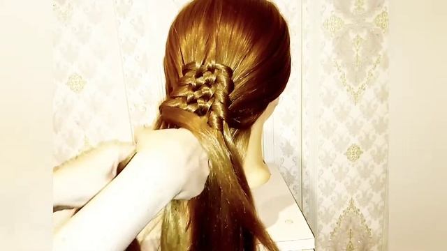 ?Лёгкая необычная коса | Широкая коса | Прическа в школу | Прическа на праздник смотреть онлайн