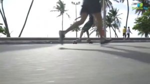 Электроскейтборд Back Fire в действии.