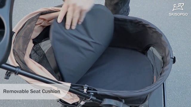 SKISOPGO Lightweight Integrated Pet Stroller, Portable and Suitable for Small Pets смотреть онлайн