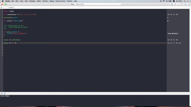 Swift с нуля: Xcode урок 4 - array или что такое массивы (для новичков) смотреть онлайн
