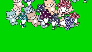 Падающие цверы на зелёном фоне для начинающих ютуберов // Gacha life // вставка на зелёном фоне