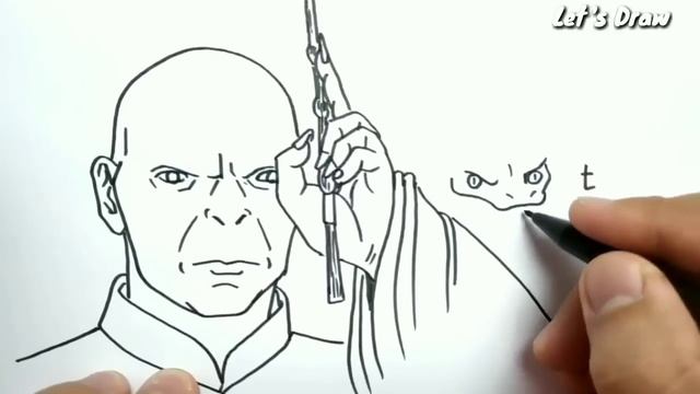 VERY EASY , How to turn words VOLDEMORT into harry potter 's villain ,cartoon for kids