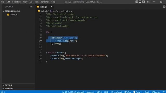 Error handling | try, catch, finally and throw in JavaScript | Node.js