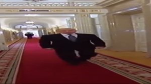 Wide Putin Walking but every time he turns he gets wider
