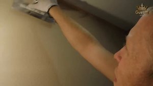 Травертин штукатурка. Классическое нанесение. Travertine plaster. A classic application.
