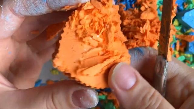 Резка мела/Цветные мелки/Cutting chalk colors
