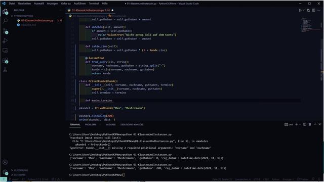 Objektorientierte Programmierung mit Python - Vererbung (Single Inheritance) смотреть онлайн
