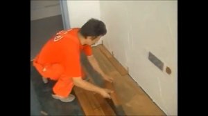 Тиковая доска, укладка тиковой доски, приклеивание к основанию ( эпизод 1й из 5ти ) wmv