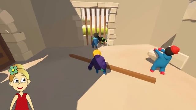 Бабушка Шошо в команде смешных супергероев / Играю в Human Fall Flat смотреть онлайн