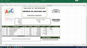 Clase: Factura [Excel]