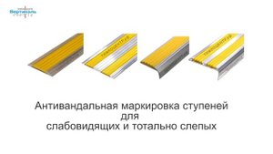 Противоскользящие накладки в алюминиевом корпусе Тифлоцентр Вертикаль