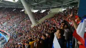 Россия-Египет ЧМ-2018. Весь стадион поет гимн России. Просто обожаю эти моменты...