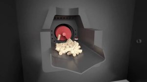 Работа лотковой пеллетной горелки Metal-Fach BIO