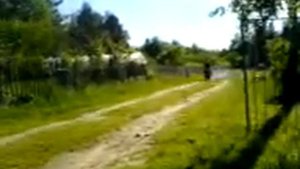 Прыжок с трамплина и не удачное приземление.3gp