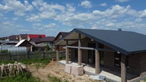 Дом в стиле "Шале" из кирпича ручной формовки