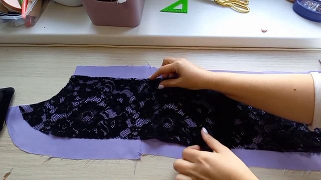 Кружевное платье. Роскошь обработки деталей шелком. Часть 2 смотреть онлайн