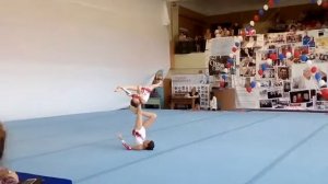 Спортивная акробатика, соревнования женская пара "Нифонтова Софья" и "Вероника Нестерова"