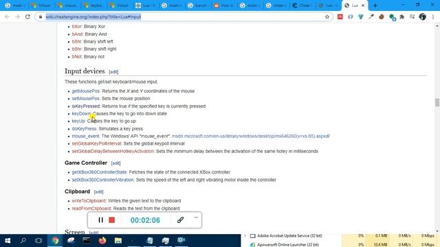Mouse and Keypress simulation using Cheat Engine Lua Scripting смотреть онлайн