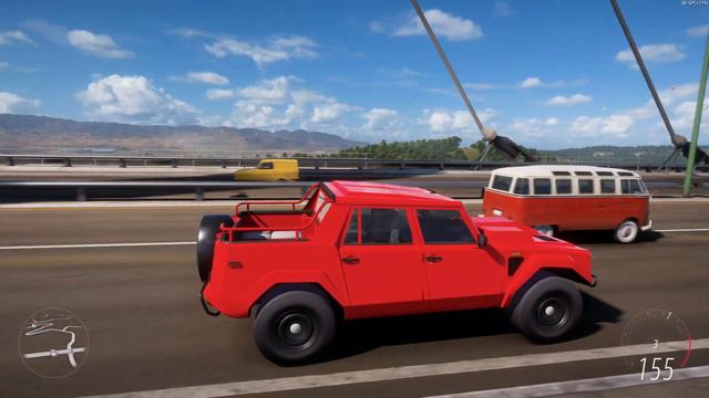 Forza Horizon 5 . Lamborghini LM 002 1986 . Car Show Speed Jump Crash Test Drive . смотреть онлайн