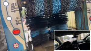 PKW Waschstraße reinigen komplett Wash Tec Waschanlage - Aral WashTec Waschstraße Audi A4 Avant
