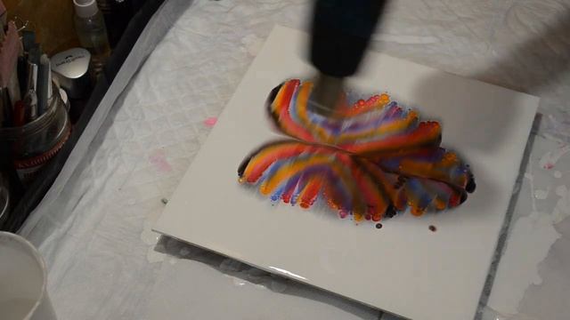 БАБОЧКА/ Рисуем жидким Акрилом/ Fluid Art