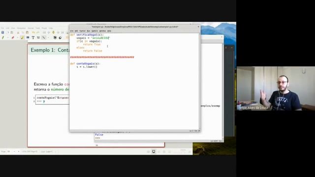 [Python] Aula 10.9 - Contando o número de vogais em uma string (exemplo) смотреть онлайн