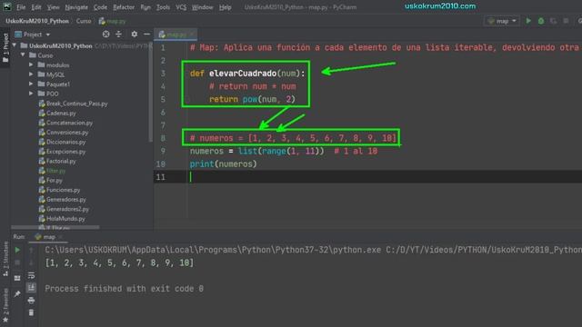 Función Map de Python ¿Para qué sirve y cómo funciona? ✅ | Curso Python 3 ? # 54 смотреть онлайн