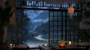 ZEN Sanctuary Ambience with Gentle Light Rain Sounds   Relax, Study, Focus, and Meditate