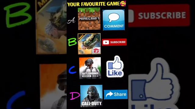 YOUR FAVOURITE GAME?IN MINECRAFT|FREE FIRE|?PUBG|CALL OF DUTY|#minecraft #freefire #pubg #callofdut