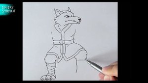 Как нарисовать Сплинтера, How to draw Splinter TMNT