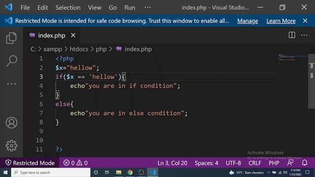 Control Statement in Php || learn php form beginning || Web development Class #16