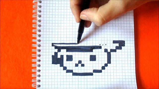Пикачу Как рисовать по клеточкам на Хэллоуин How to Draw Pixel Art for Kids