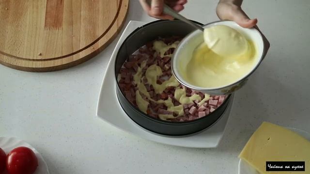 Очень простой и вкусный салат из помидор, ветчины и сыра смотреть онлайн